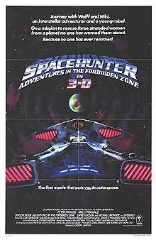 Movie poster, Spacehunter Adventures in the Forbidden Zone; Festivale film review