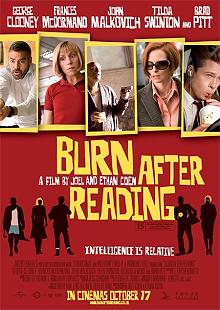 Movie poster, Burn After Reading; Festivale film review